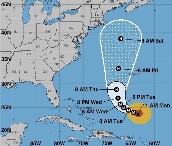 National Hurricane Center on X: 11 am AST: Hurricane #Lee is a large  hurricane and approaching New England and Atlantic Canada. Here are the Key  Messages. Visit  for details.   /